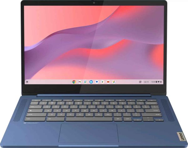 Lenovo Slim 3 Chromebook 14" Touch (64GB eMMC, MediaTek Kompanio 500 Series, 1.50 GHz, 4GB) Laptop - Abyss Blue - 82XJ0000US