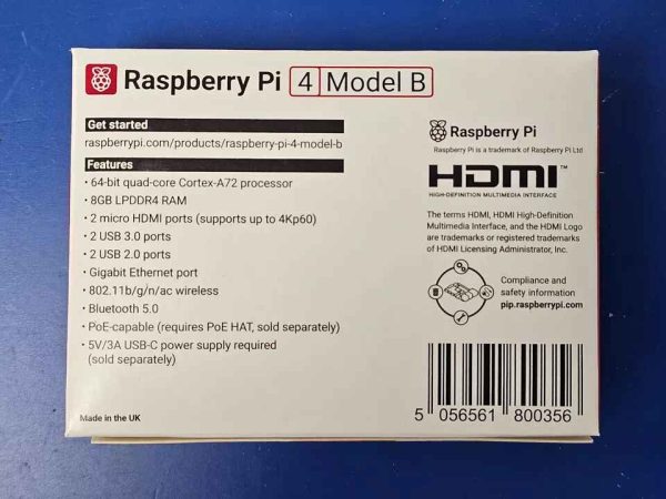 Raspberry Pi 4 Model B, 8GB DDR4 RAM, USB 3.0, PoE Enabled - Image 2