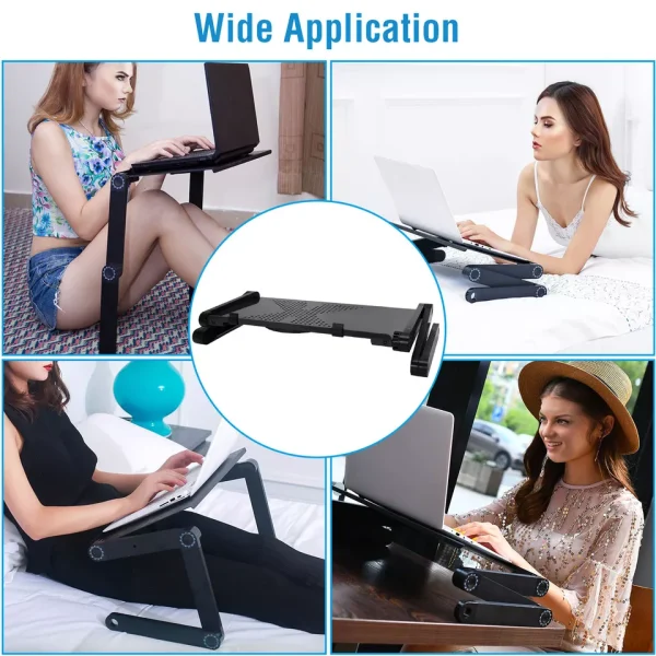 360° Adjustable Laptop Table Stand Lap Sofa Bed Tray Foldable PC Notebook Desk - Image 7