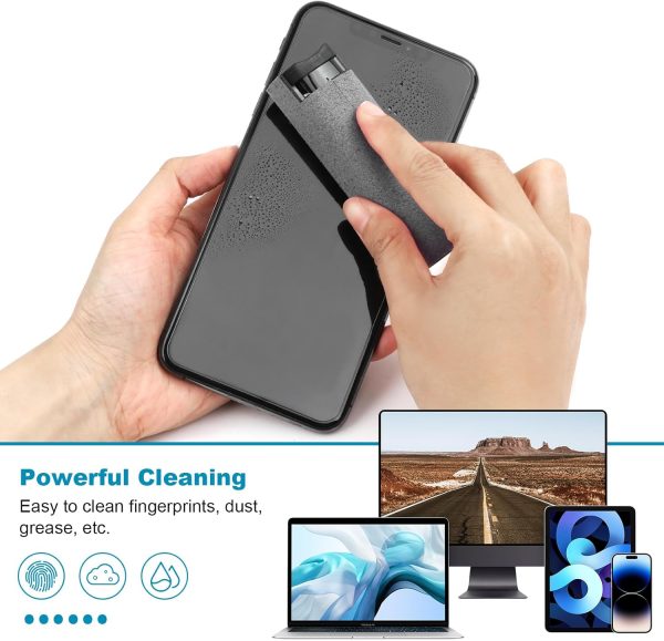 4 Pack 3-in-1 Touchscreen Mist Cleaner Spray with Microfiber Cloth | Portable, Reusable, Fingerprint-Proof Cleaning Solution for Phones, Tablets, Laptops - Image 3