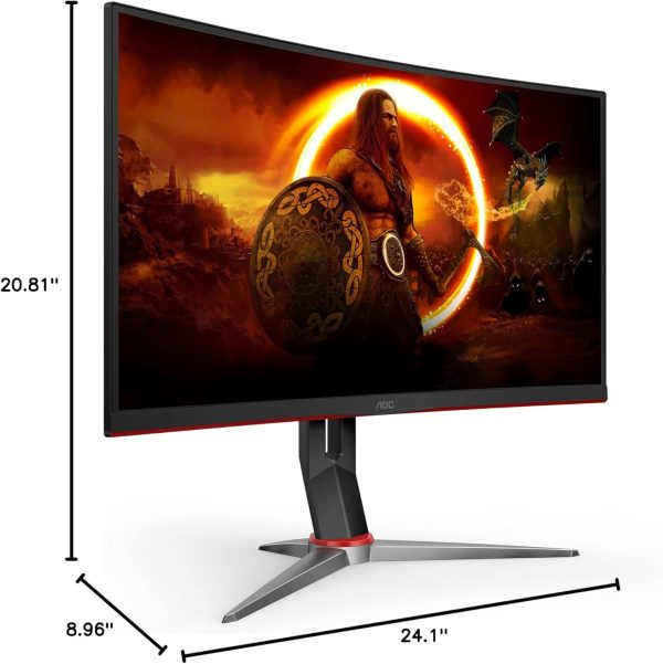 AOC C27G2Z 27" Curved Frameless Ultra-Fast Gaming Monitor - Image 3