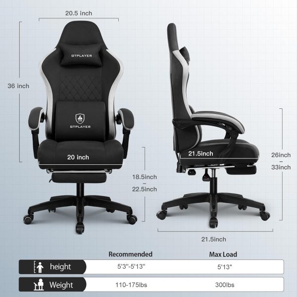GTPLAYER Gaming Chair- The Best Gaming Chair for Under $150 - Image 3
