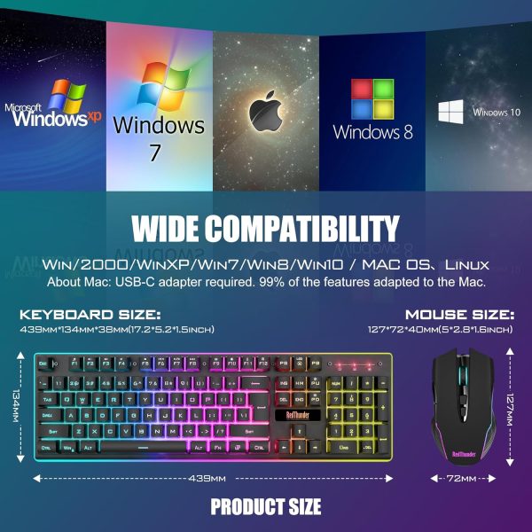 RedThunder K10 Wireless The Best Gaming Keyboard Mouse Combo - Image 4